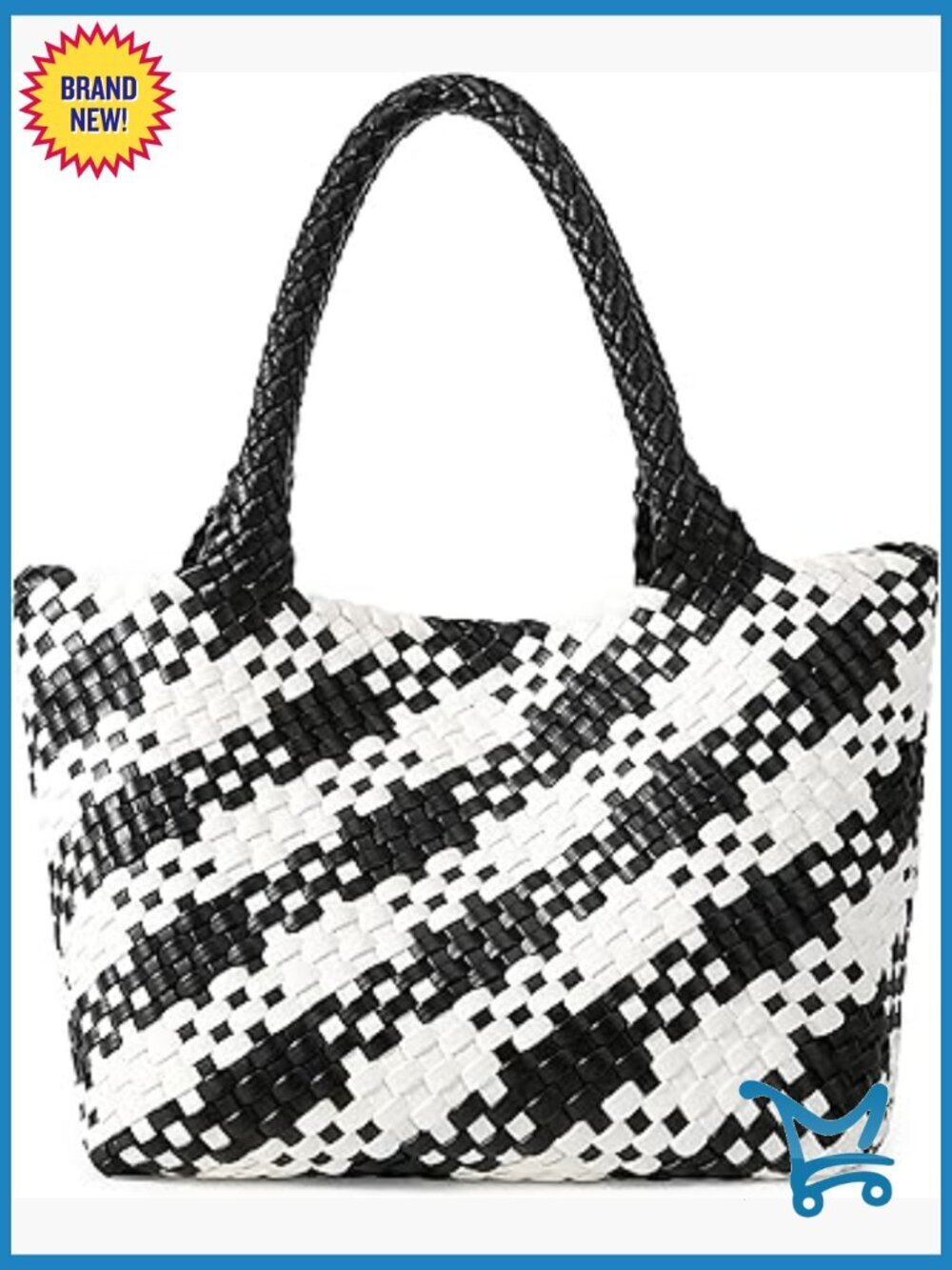 Large Vegan Leather Tote Bag with Top Handle and Shoulder Strap